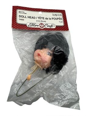 Vintage Fibre Craft Doll Pattern Head 7450 2in NOS Craft Supply